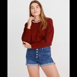 Madewell denim high waist button front denim